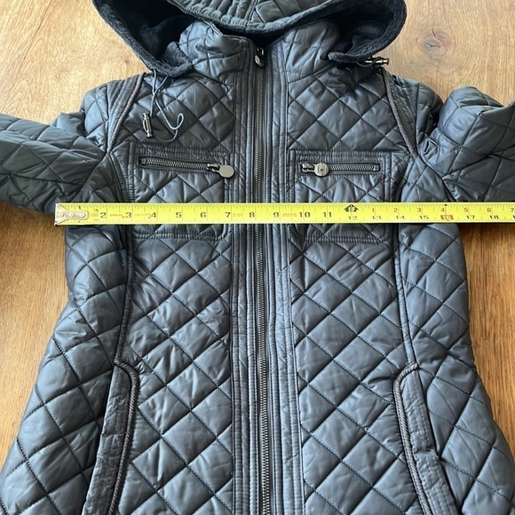 Laundry by Design Quilted Hooded insulated coat detachable hood Size XSmall - Picture 4 of 6